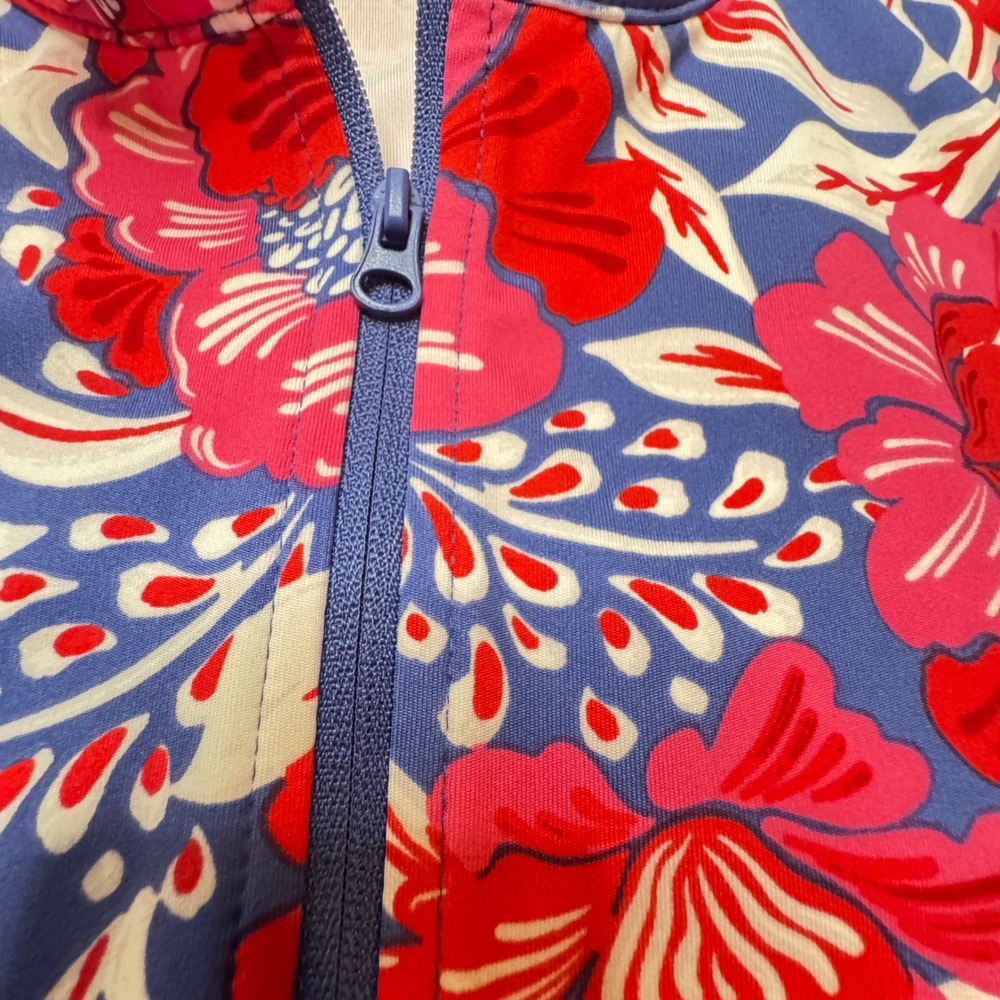 Sigrid Olsen Golf & Tennis Floral Full Zip Jacket Blue Pink XL UPF 50 NWT - Picture 7 of 9